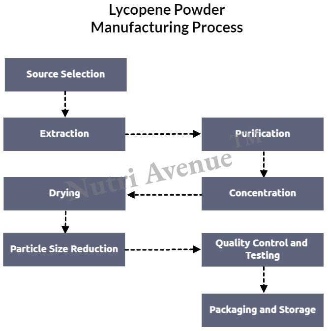 Lycopene powder manufacturing process