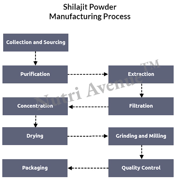 Shilajit powder manufacturing process